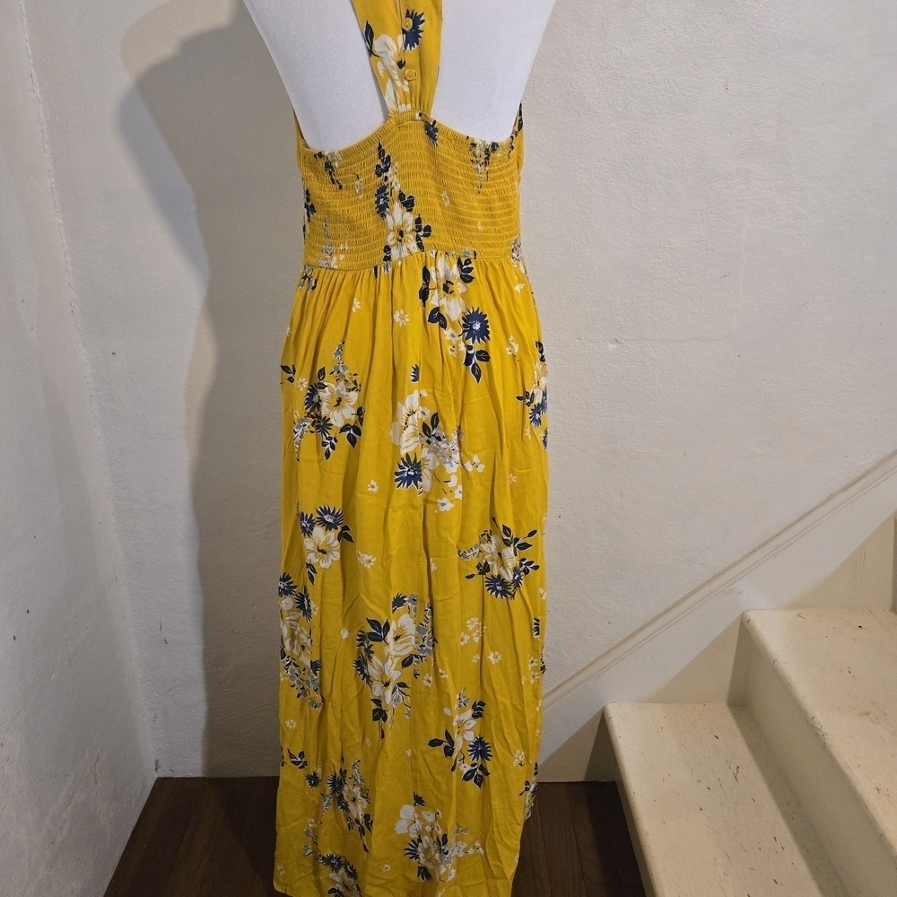 Japna Yellow Floral Maxi Dress Size M - Picture 4 of 4